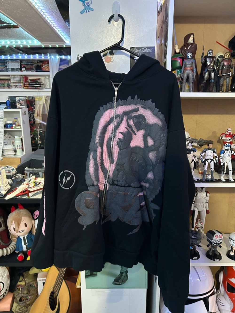 Cactus Jack x Fragment Zip Up XXL 2XL Pre Owned Pink Lion